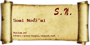 Somi Noémi névjegykártya